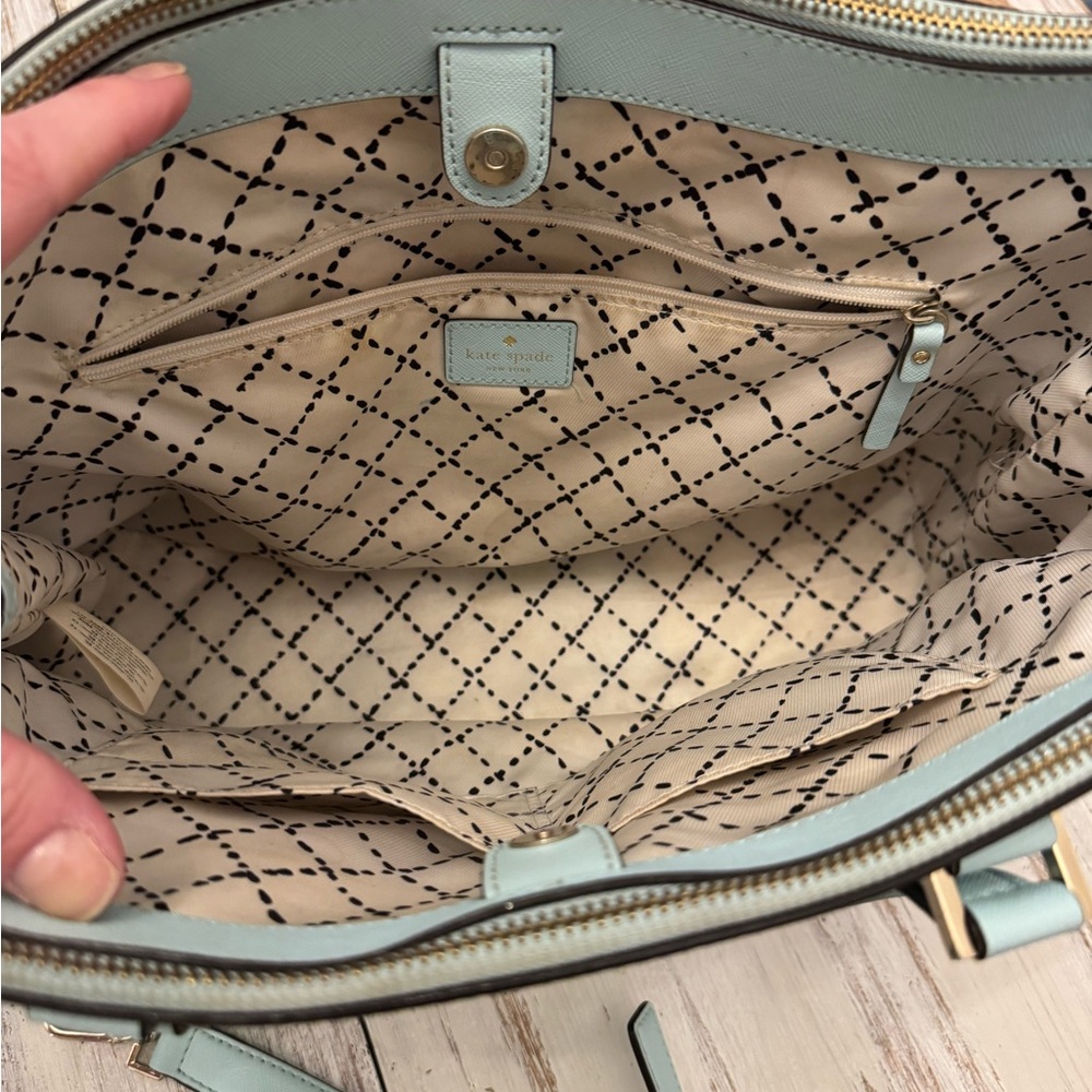 Kate Spade NY Newbury Lane Loden Light Blue Satchel & Matching Wallet - Picture 9 of 16